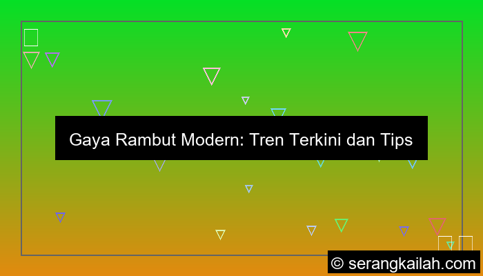 grafik gaya rambut modern