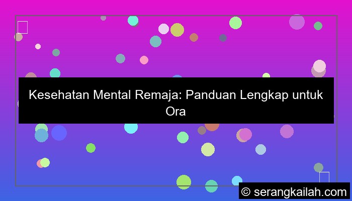 visual kesehatan mental remaja