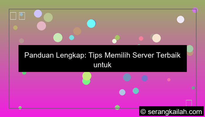 tips memilih server terbaik